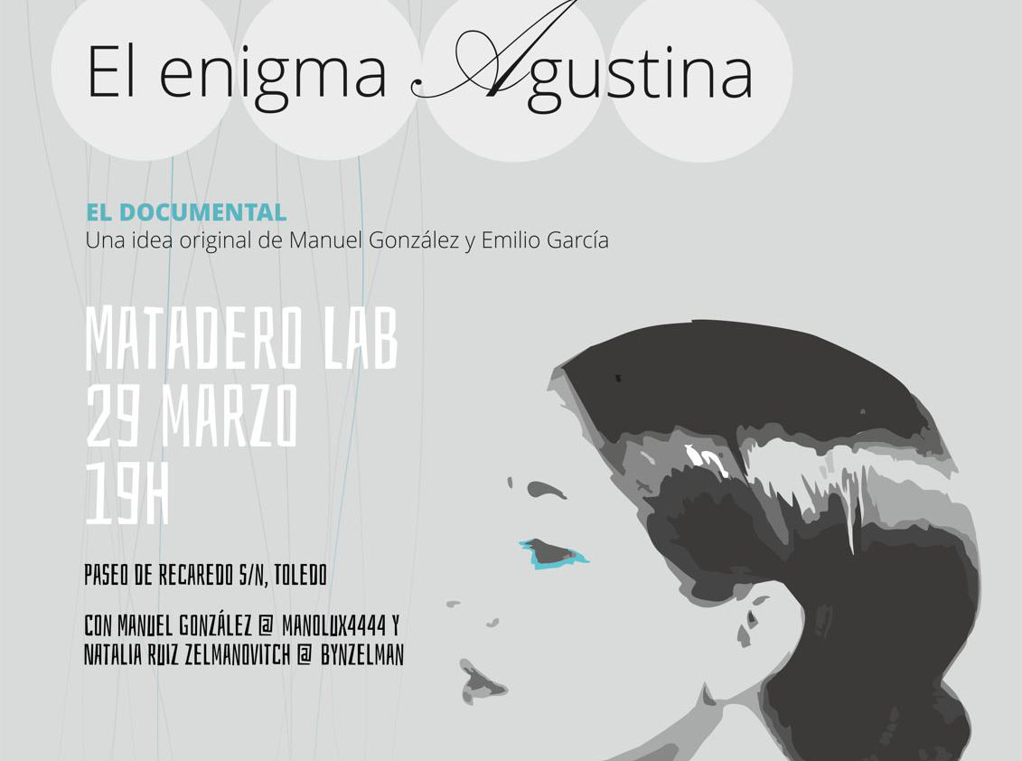 Cartel de la proyección El enigma de Agustina.