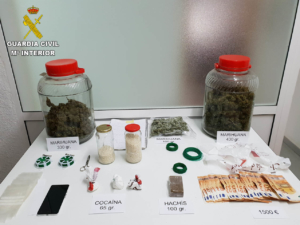 Droga incautada en Tarancón.