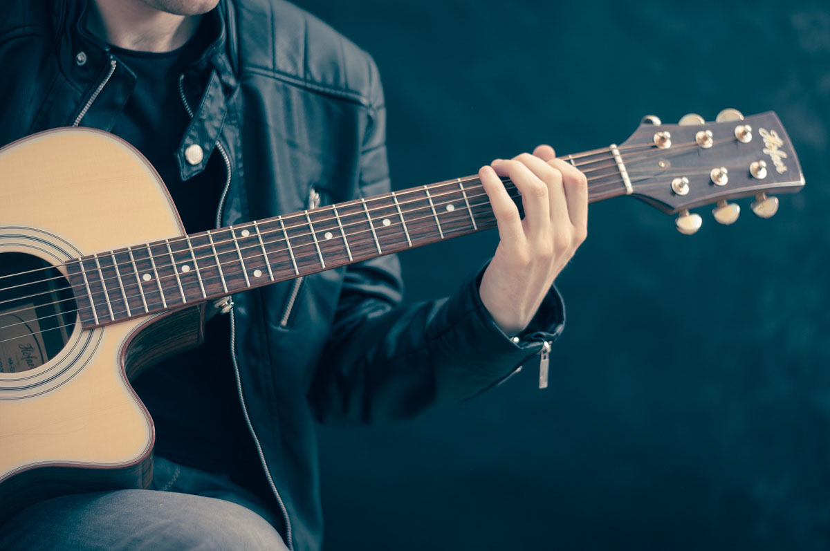 Guitarra, música, concierto, canta autor