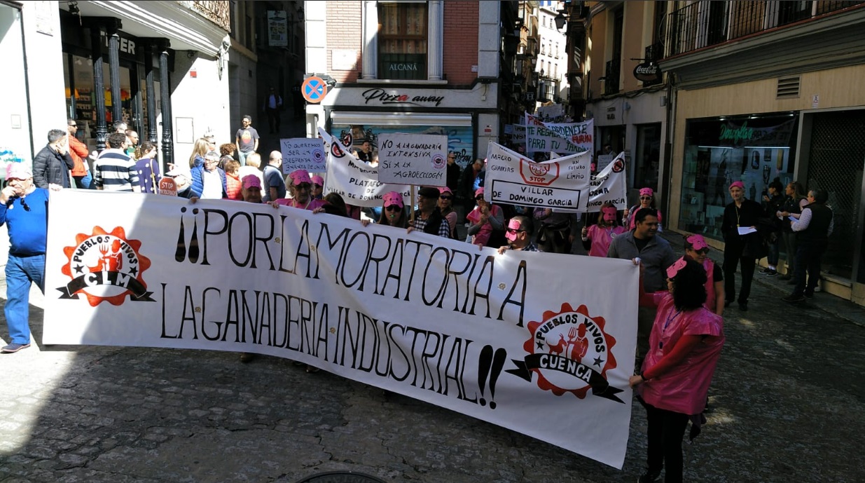 Manifestación en Toledo contra las macrogranjas.