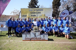 La alcaldesa Milagros Tolón, en la llegada del Medio Maratón "Toledo"