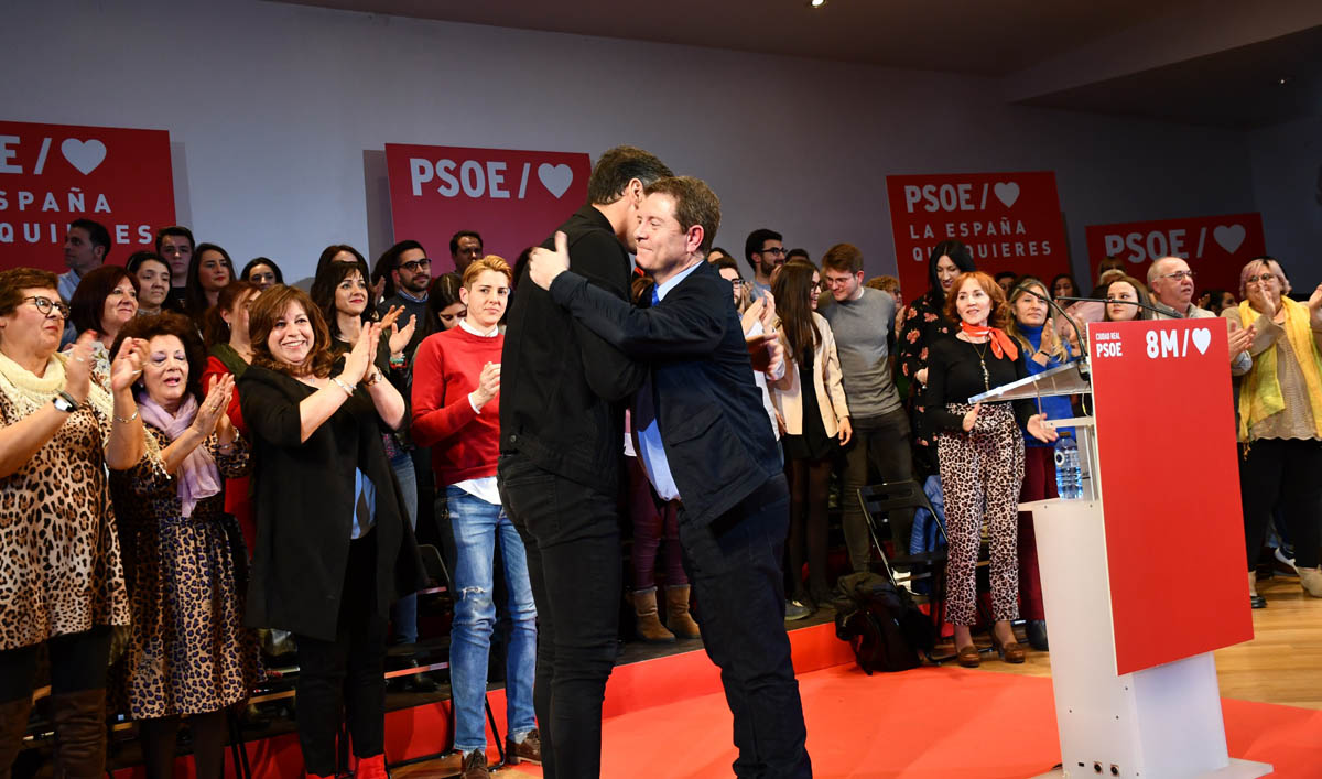 Emiliano García-Page y Pedro Sánchez en Ciudad Real.