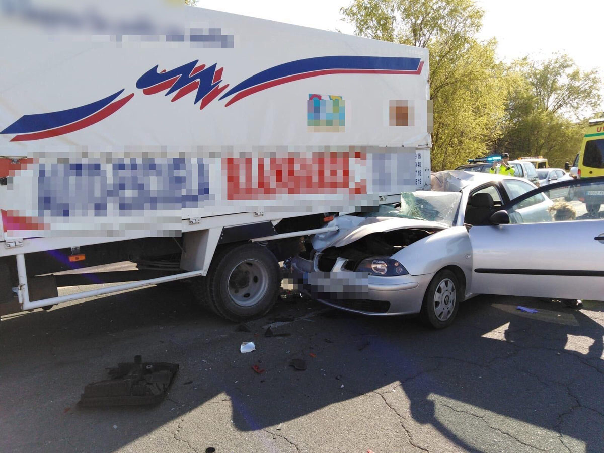 Imagen del accidente facilitada por el Consorcio Provincial de Bomberos de Cuenca.