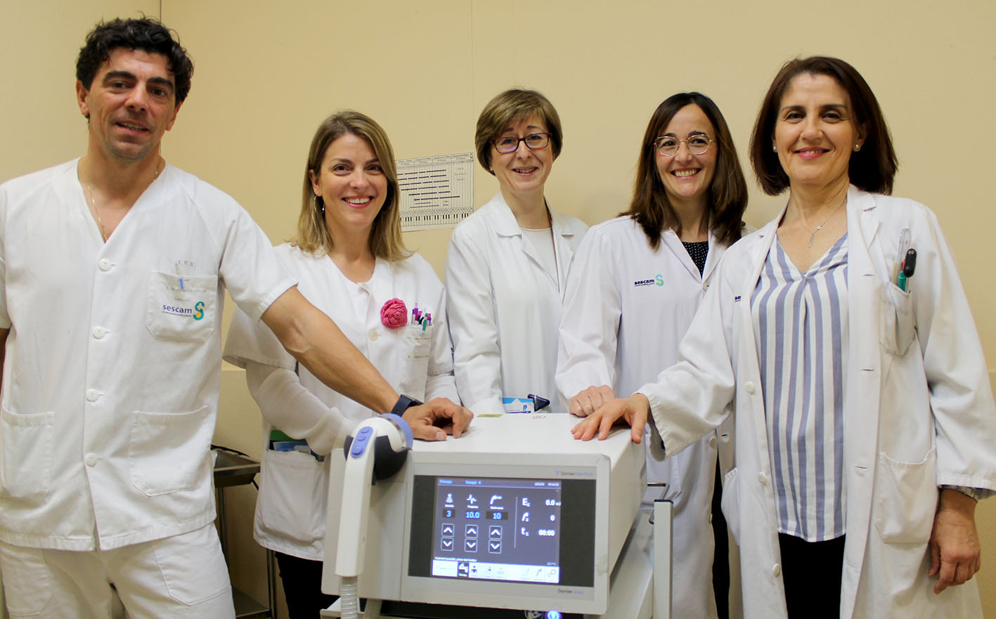 Miembros del servicio de Rehabilitación del hospital Virgen de la Salud, en Toledo.