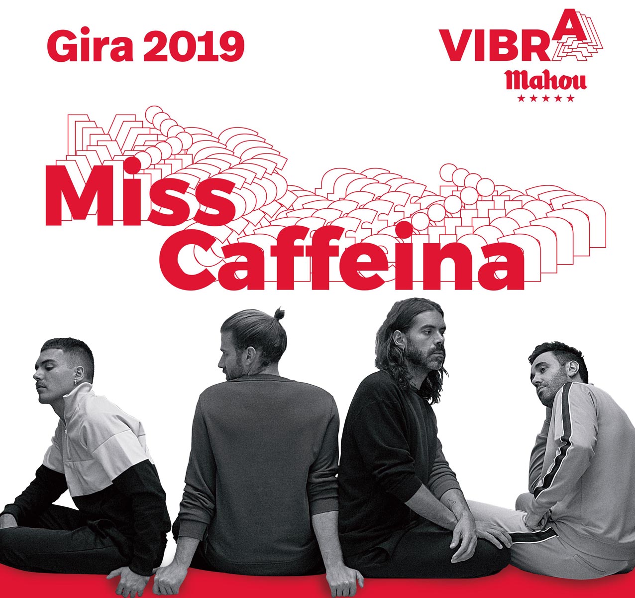 Cartel de la Gira Vibra Mahou 2019 con Miss Caffeina.