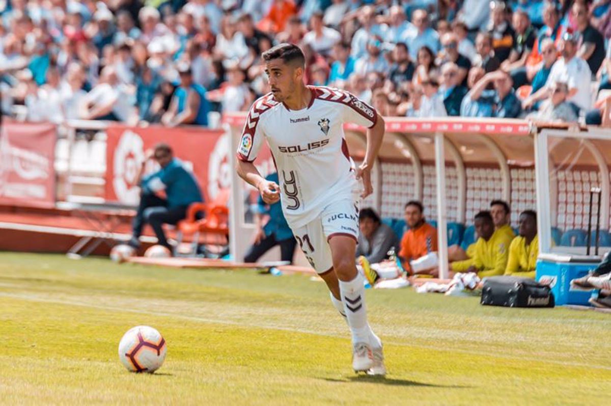 Borja Herrera, en un lance del Albacete-Elche