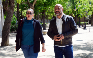 María Díaz y José García Molina, un día después de las elecciones generales.