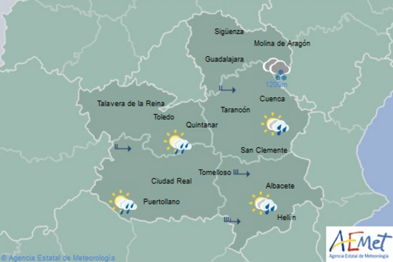 temperaturas Previsiones de Aemet para hoy, martes 9 de abril.