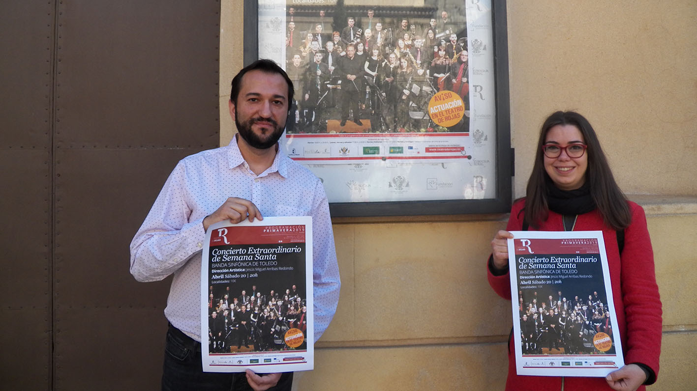 Antonio Denia y Nuria Cogolludo, durante la presentación del gran concierto de Semana Santa em Toledo.