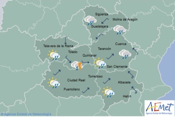 Previsiones de Aemet para Jueves Santo en Castilla-La Mancha