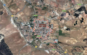Vista aérea de Villares del Saz.