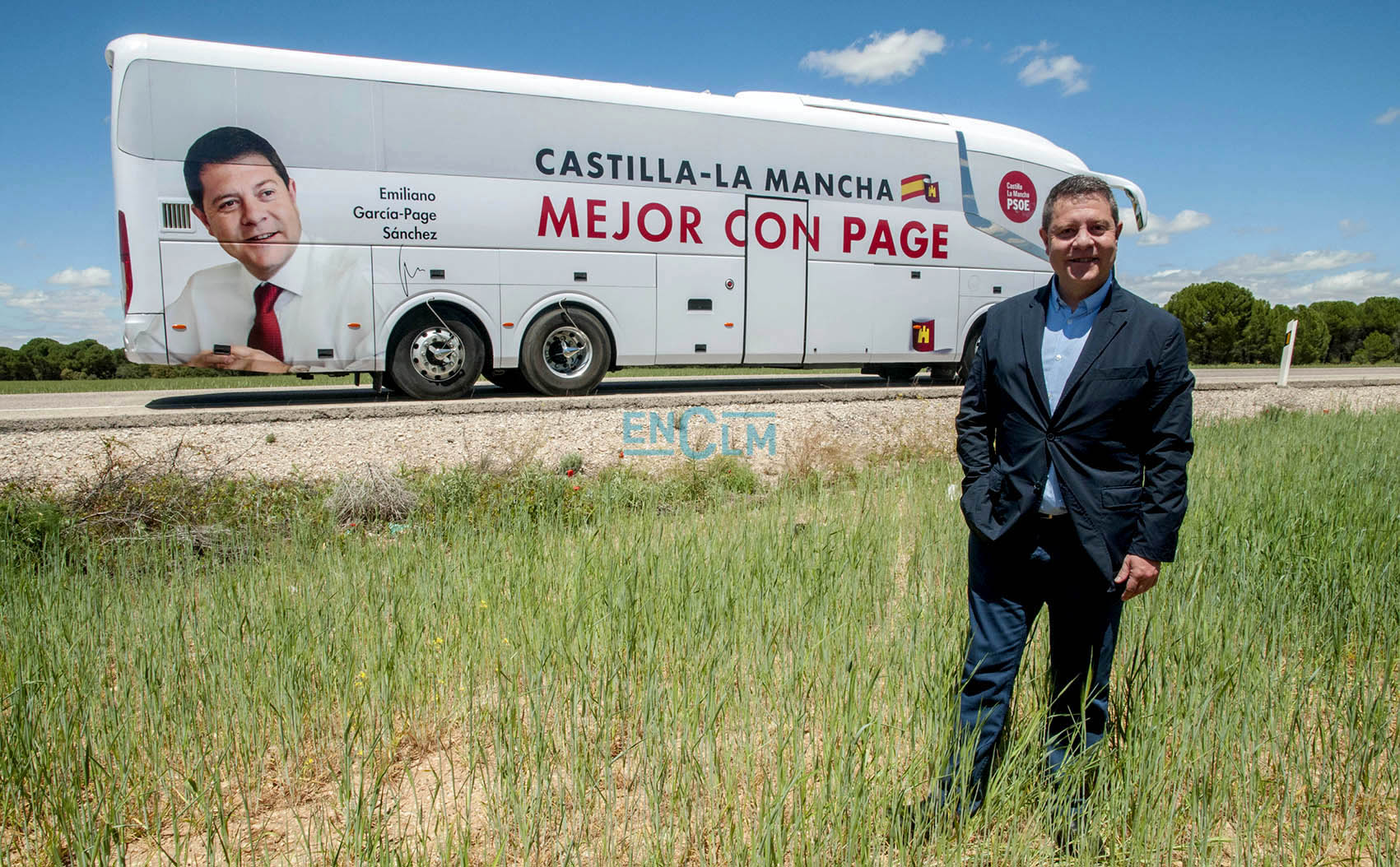 Page, durante su primer día de campaña electoral.