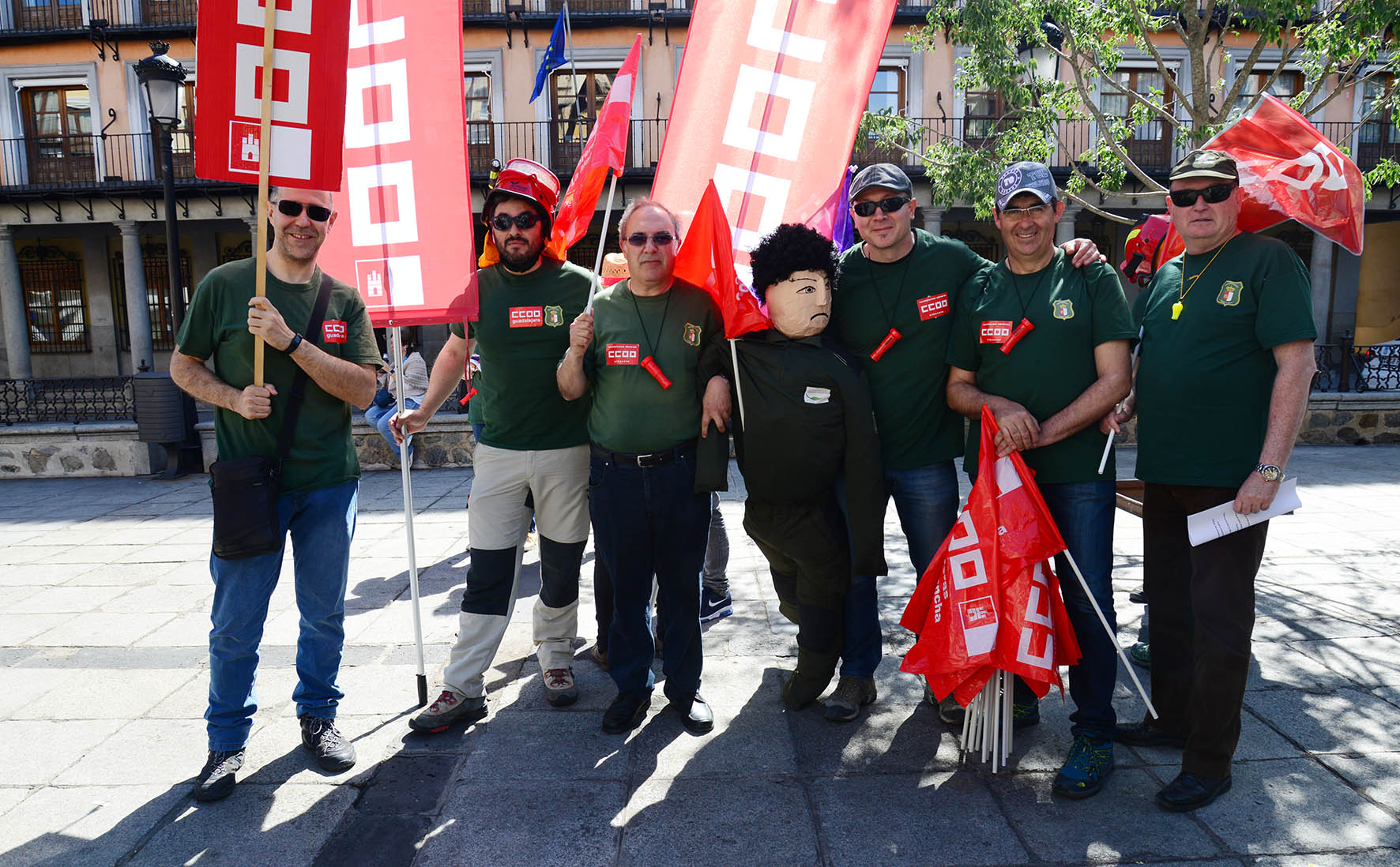 Los Agentes Medioambientales, durante su última manifestación en Toledo.