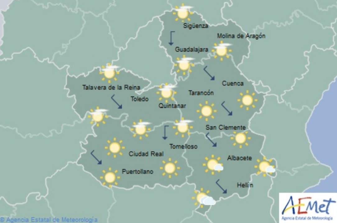 Mapa predictivo de la Aemet.