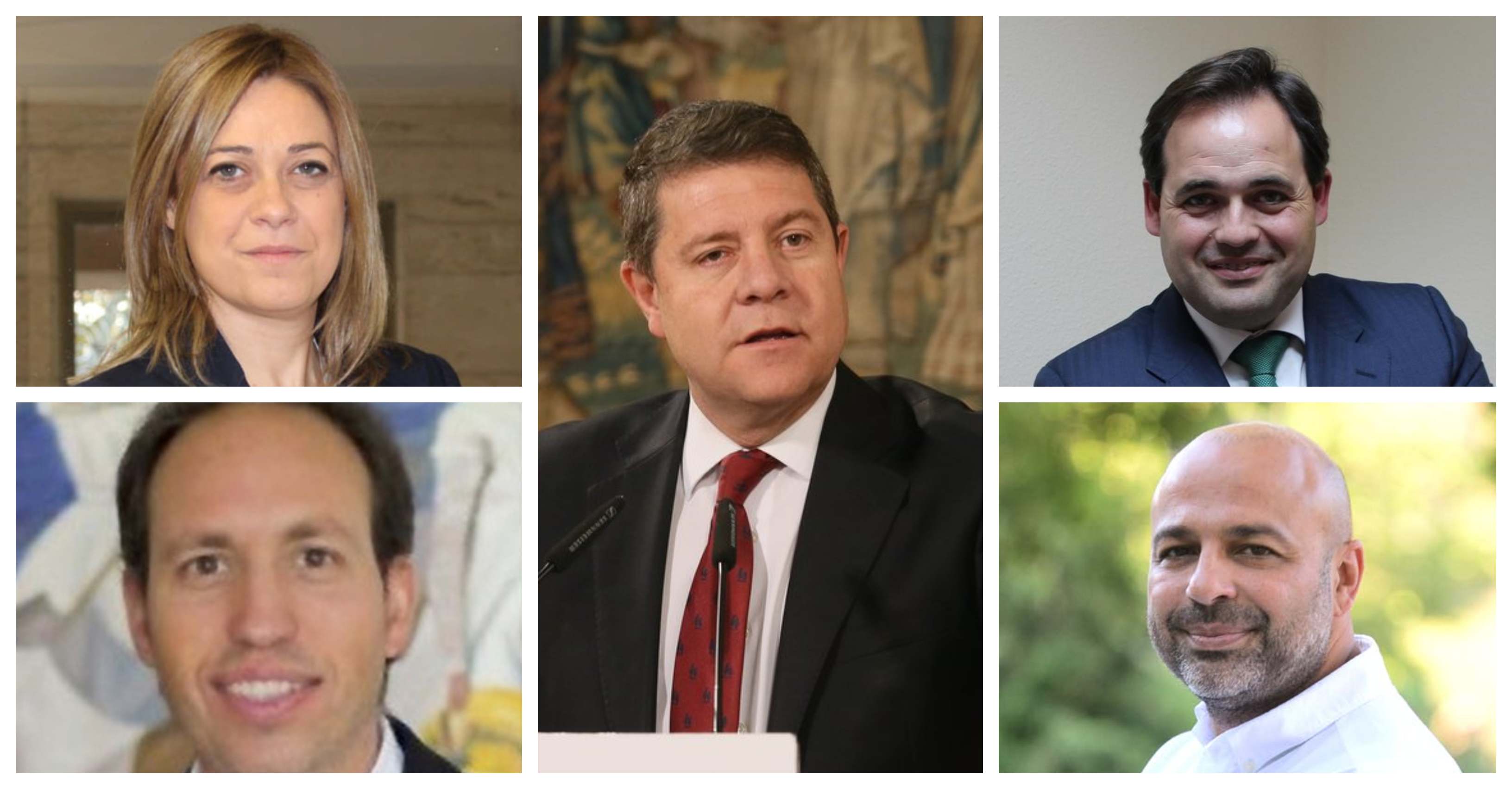 CMM De izquierda a derecha y de arriba a abajo, Carmen Picazo, Emiliano García-Page, Paco Núñez, Daniel Arias y José García Molina.