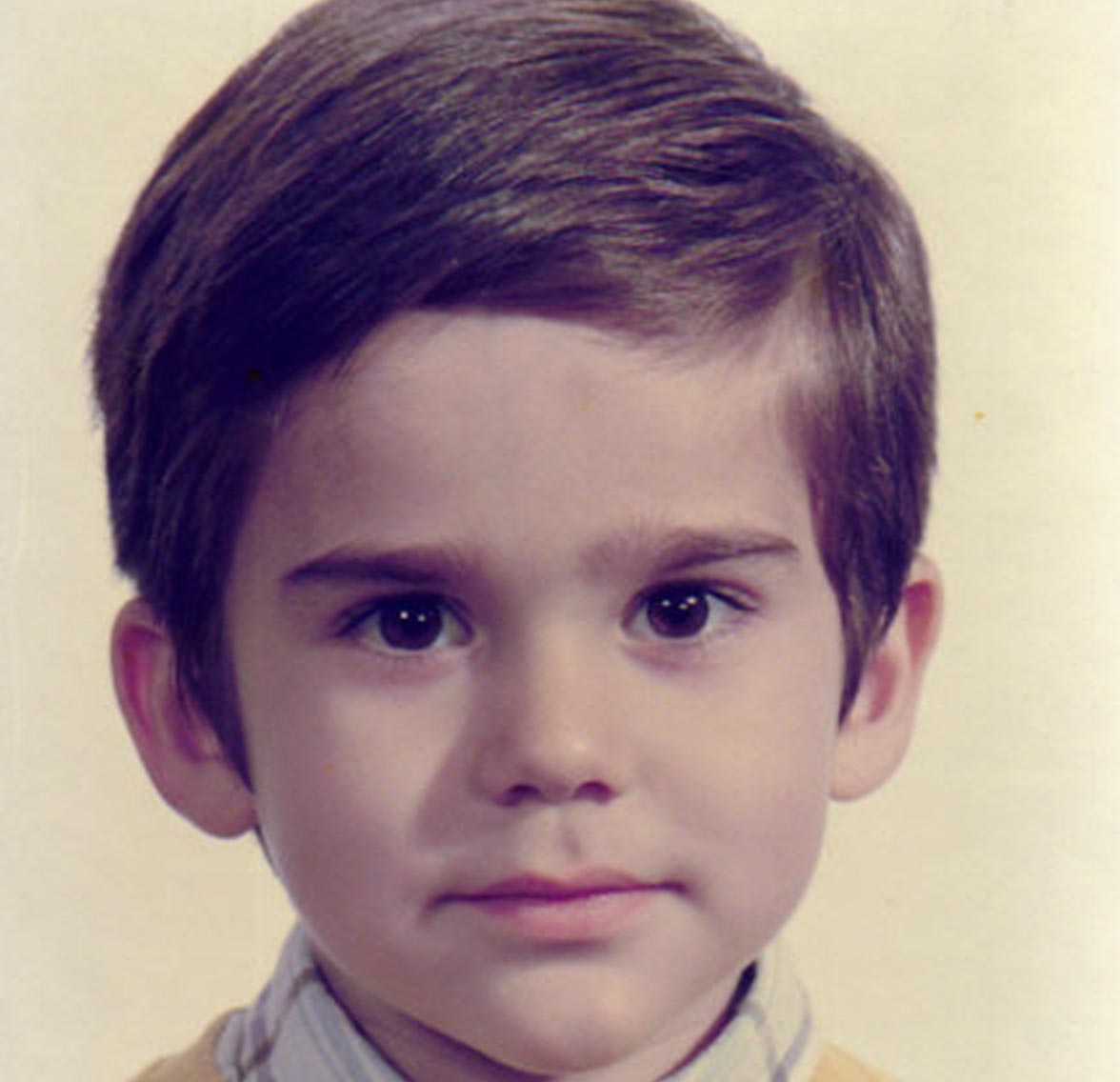 José Ángel Morales, con cuatro años, la edad de su escolarización