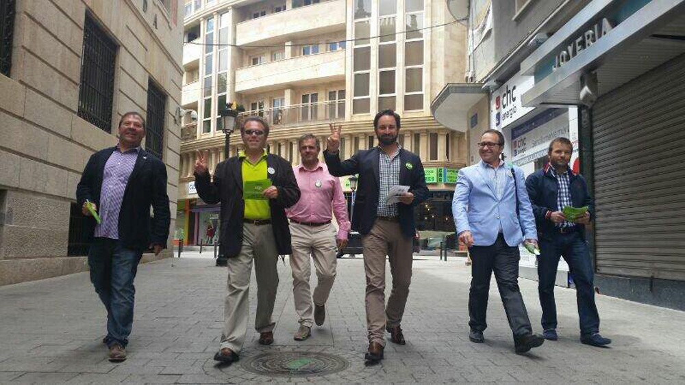 Primera visita de Santiago Abascal a Albacete, en mayo de 2014.