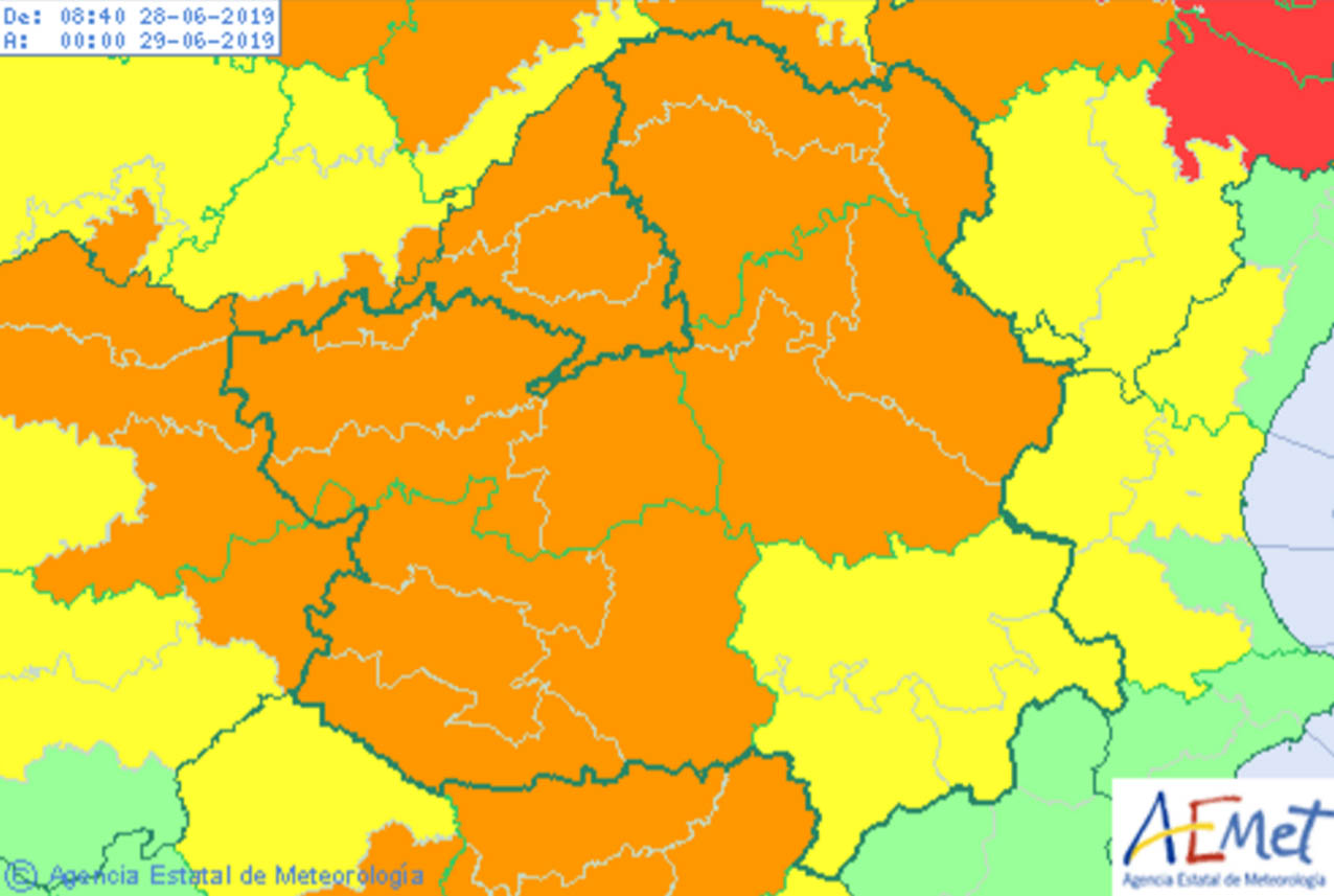 Avisos de Aemet para hoy, viernes 28 de junio.