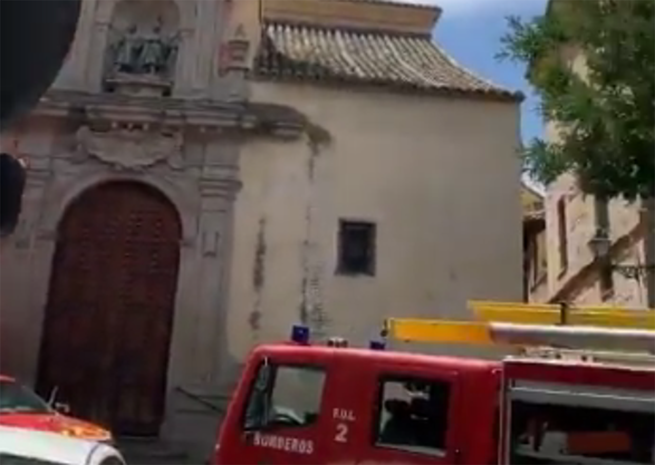 Susto en la Fundación Ortega y Gasset, en Toledo, tras el incendio que se ha originado en la cocina.