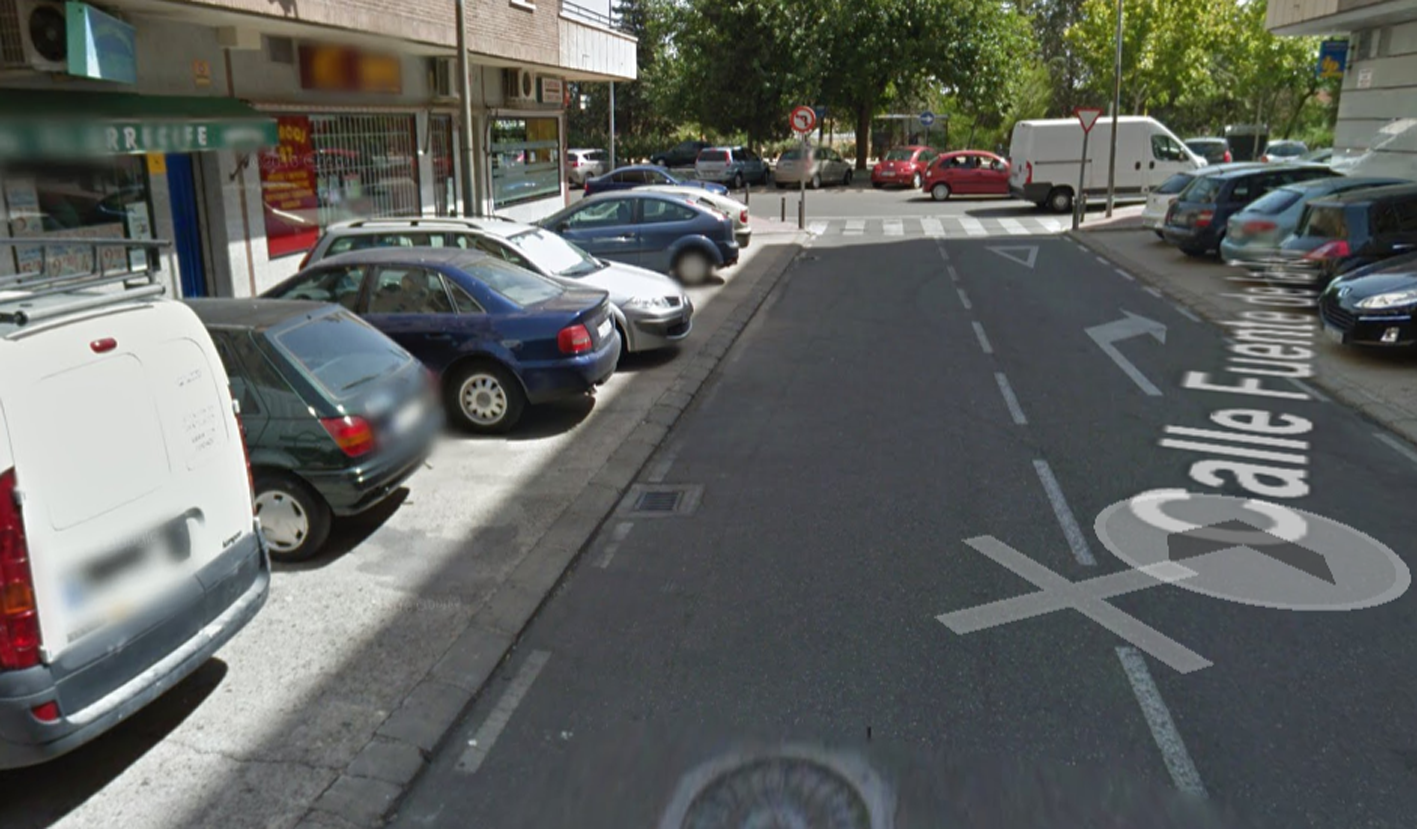 Calle Fuente de la Teja, en Santa Bárbara, donde se produjo el atropello.