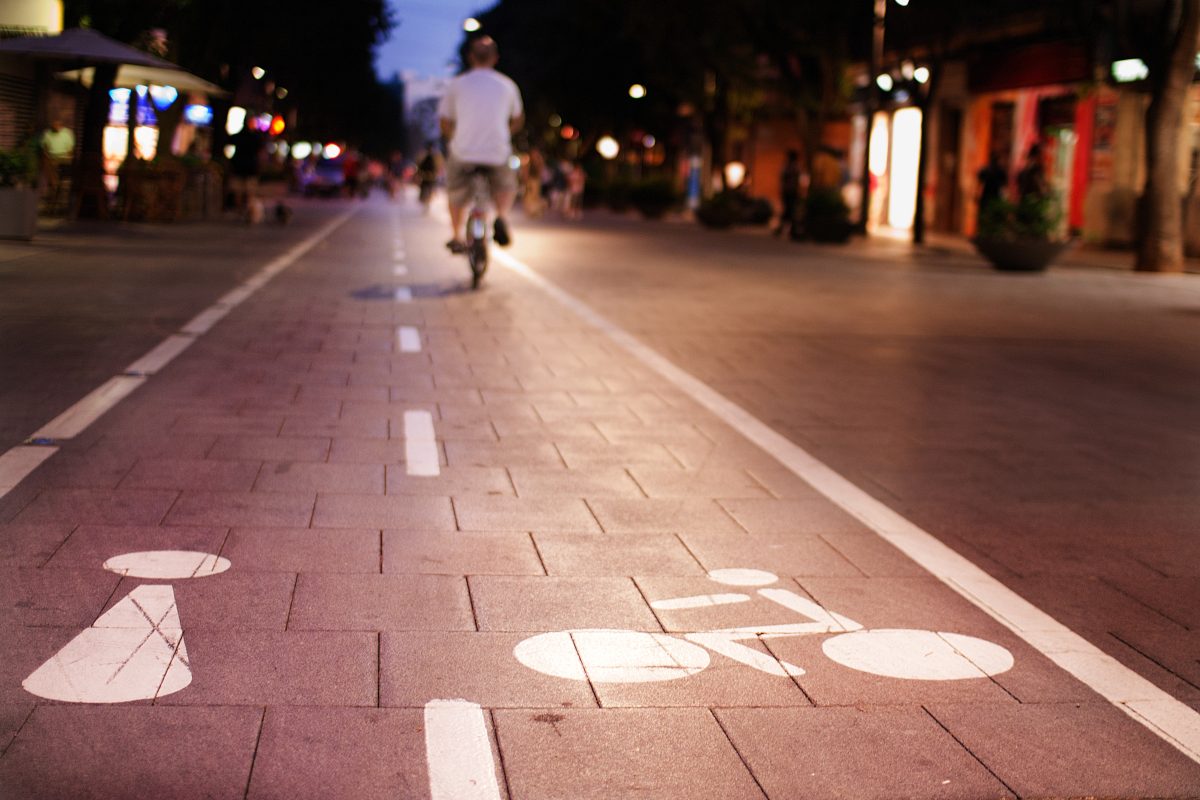 Carril bici. Imagen de archivo