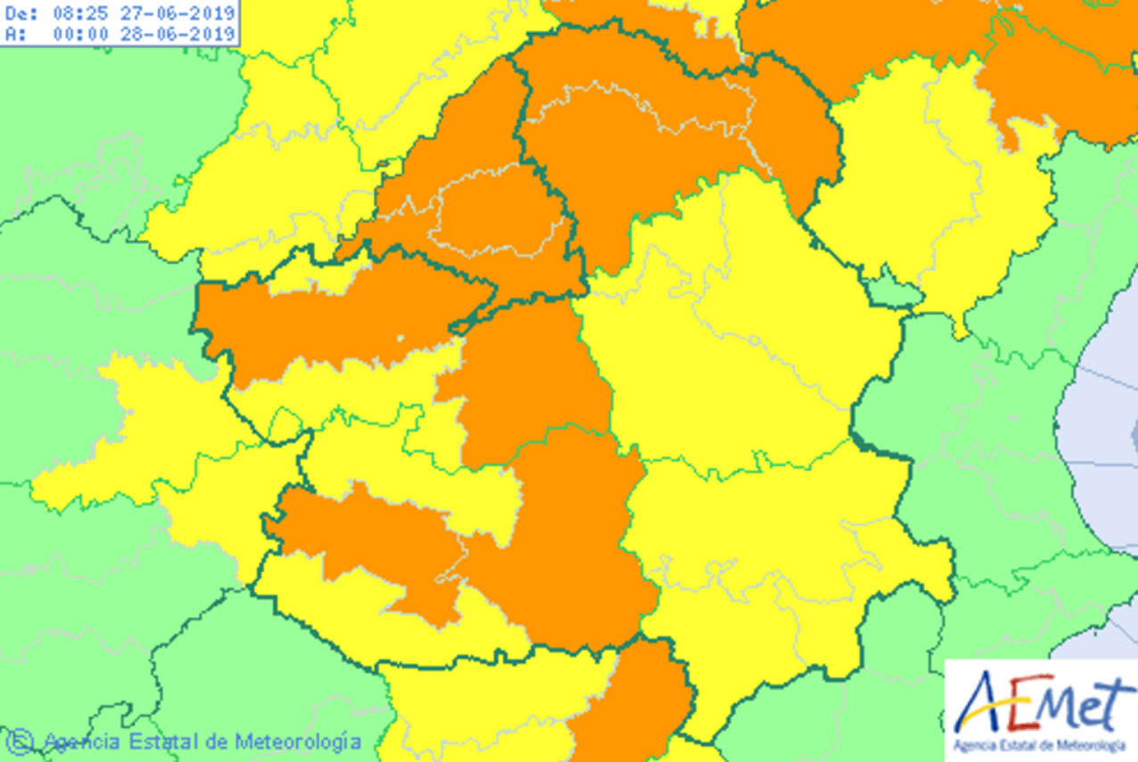 aviso naranja Avisos por la ola de calor de Aemet.