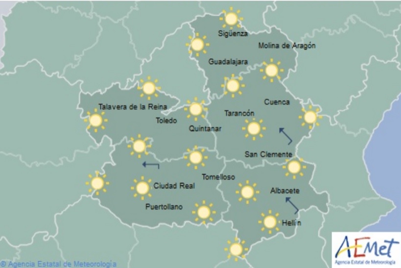 Previsiones de Aemet para el sábado 1.