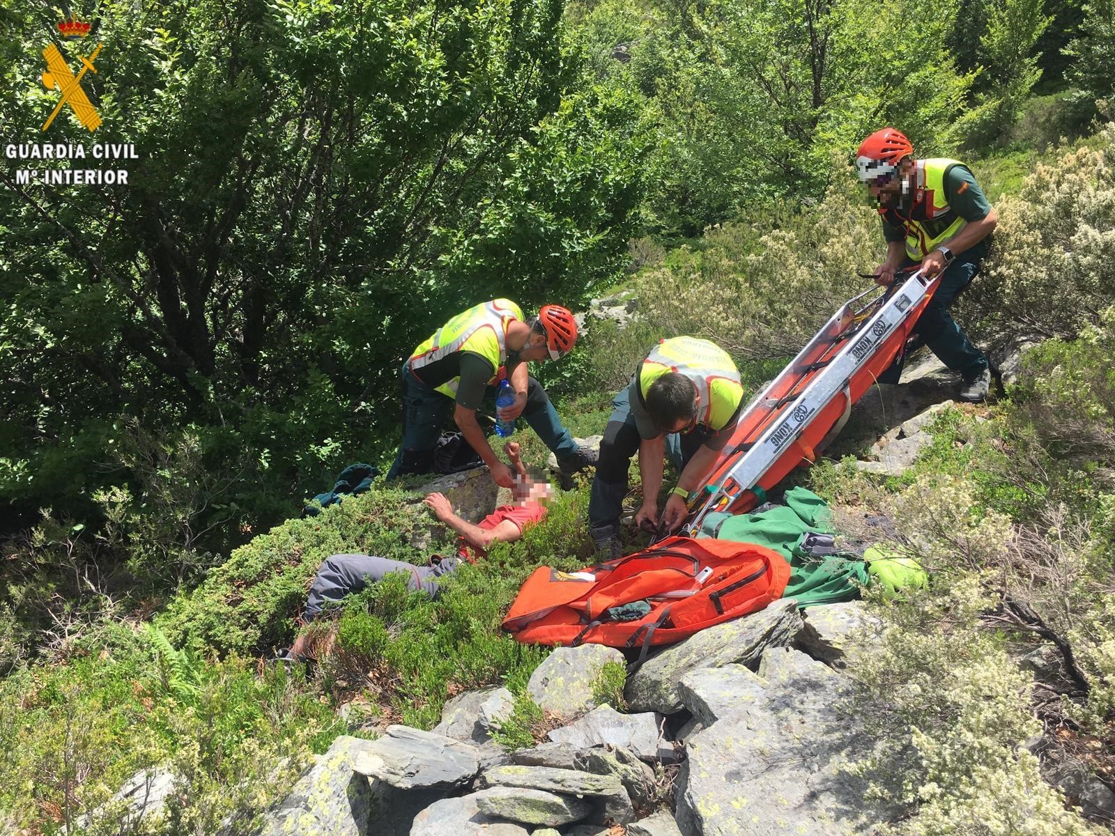 Imagen del rescate del senderista.