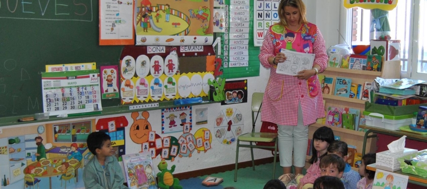 docentes Un aula de Castilla-La Mancha.