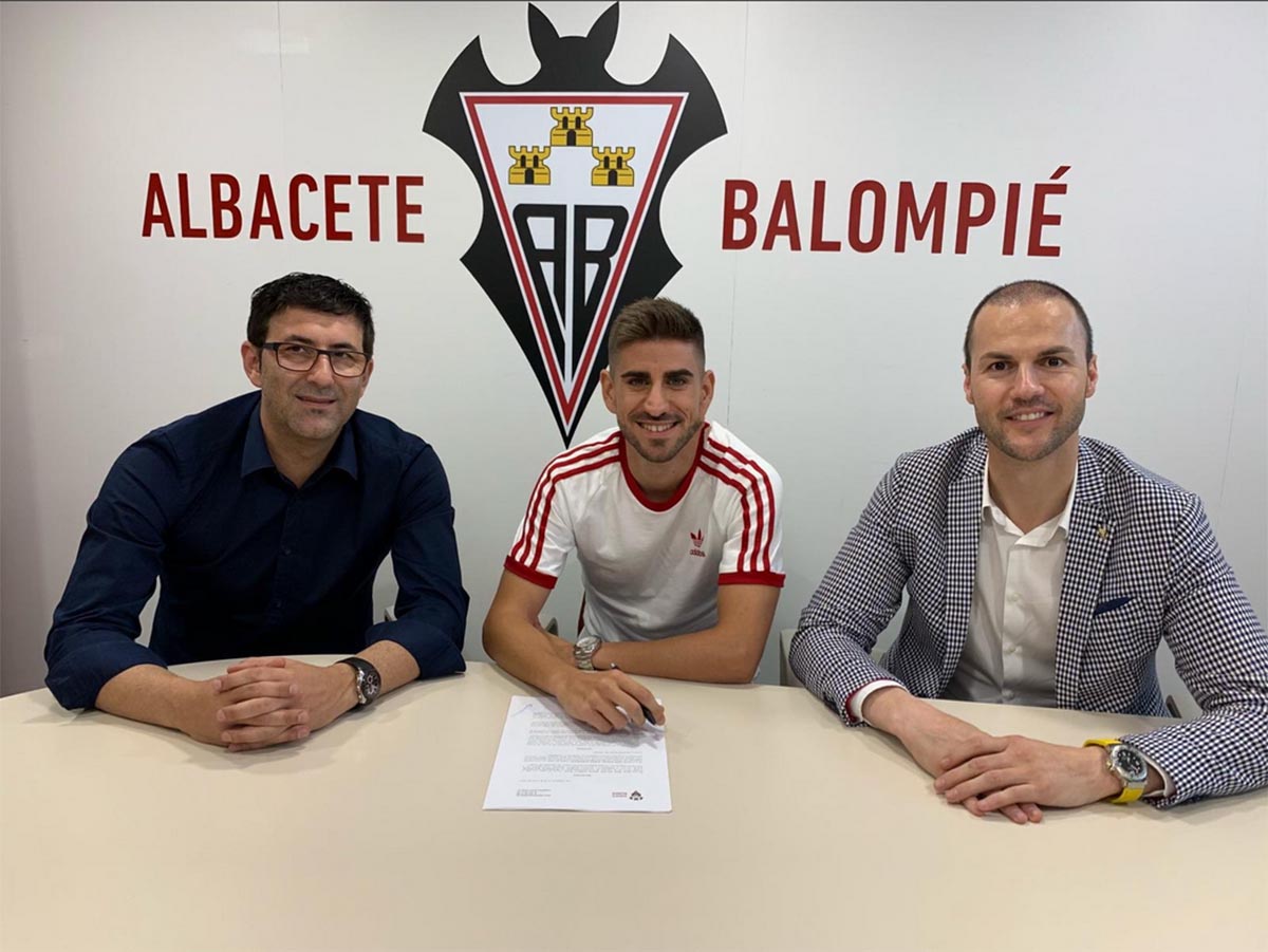 Dani Ojeda, en la presentación como nuevo jugador del Albacete