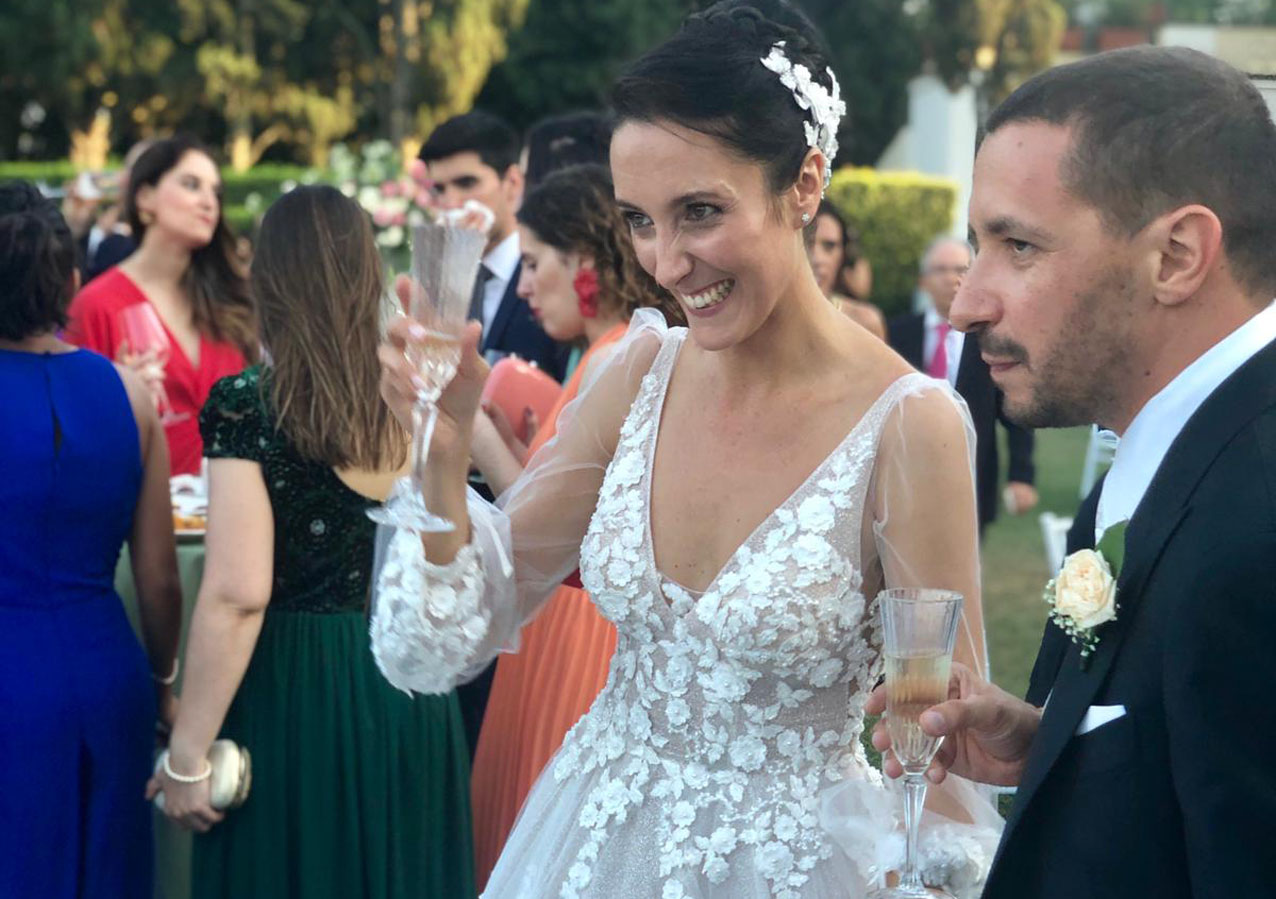 Cristina García, de la familia Alía, y Tonio, se casaron en Roma.