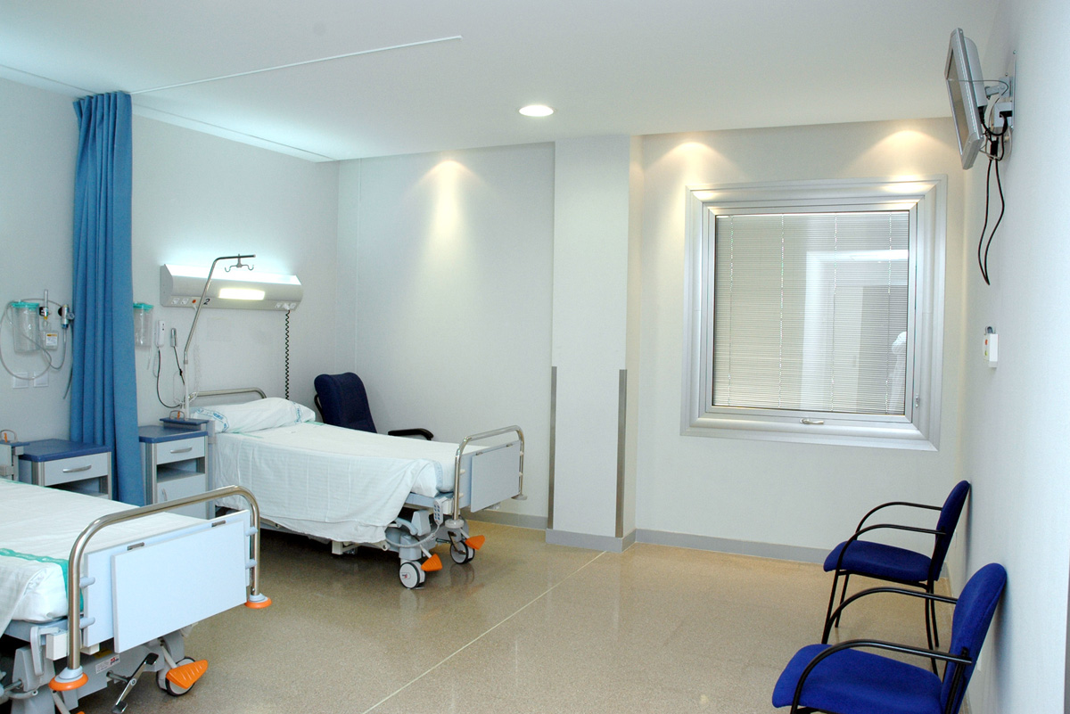 Cama, hospital, habitación