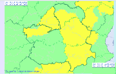 Mapa de temperaturas en Castilla-La Mancha