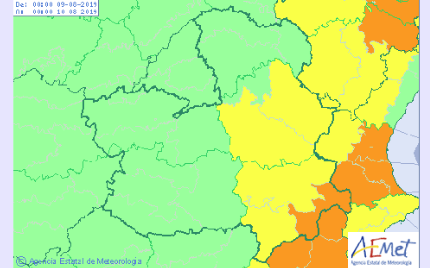Mapa de temperaturas en Castilla-La Mancha