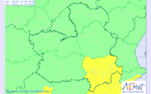 Mapa de temperaturas de Castilla-La Mancha