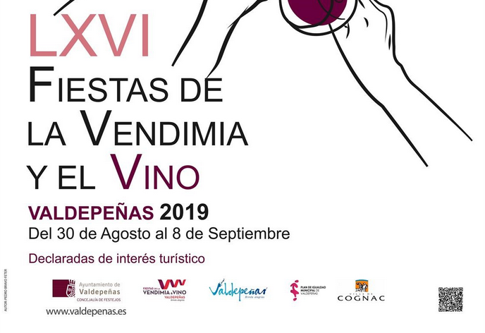 Cartel de Fiestas de la Vendimia y del Vino de Valdepeñas 2019.