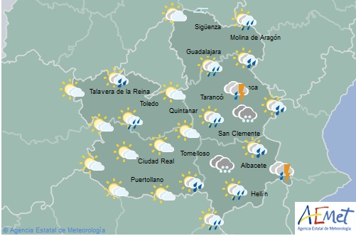 El tiempo en Castilla-La Mancha.