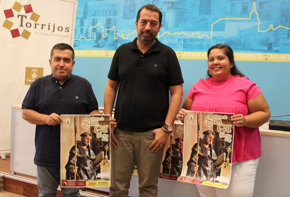 Félix Bandera, Anastasio Arevalillo y Ester Martínez presentando las fiestas de Torrijos.