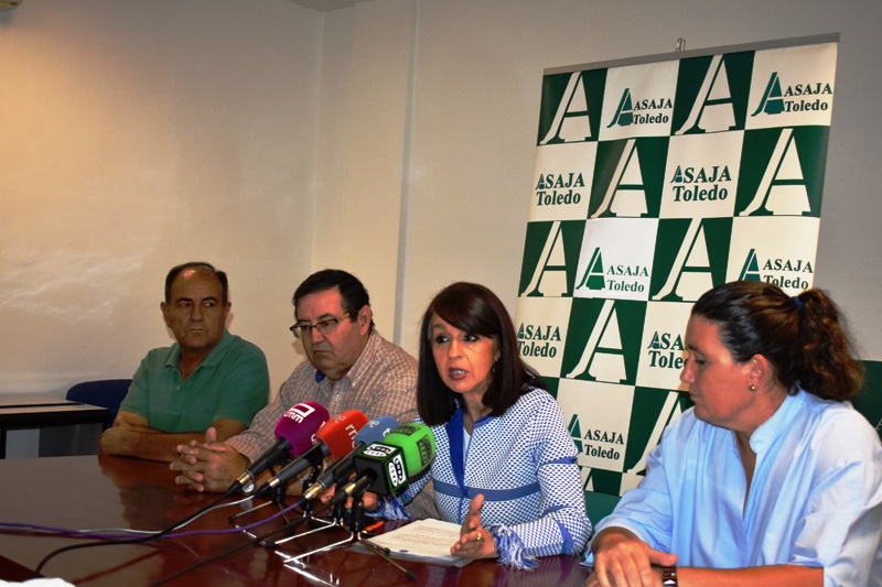 Una rueda de prensa de archivo de Asaja Toledo