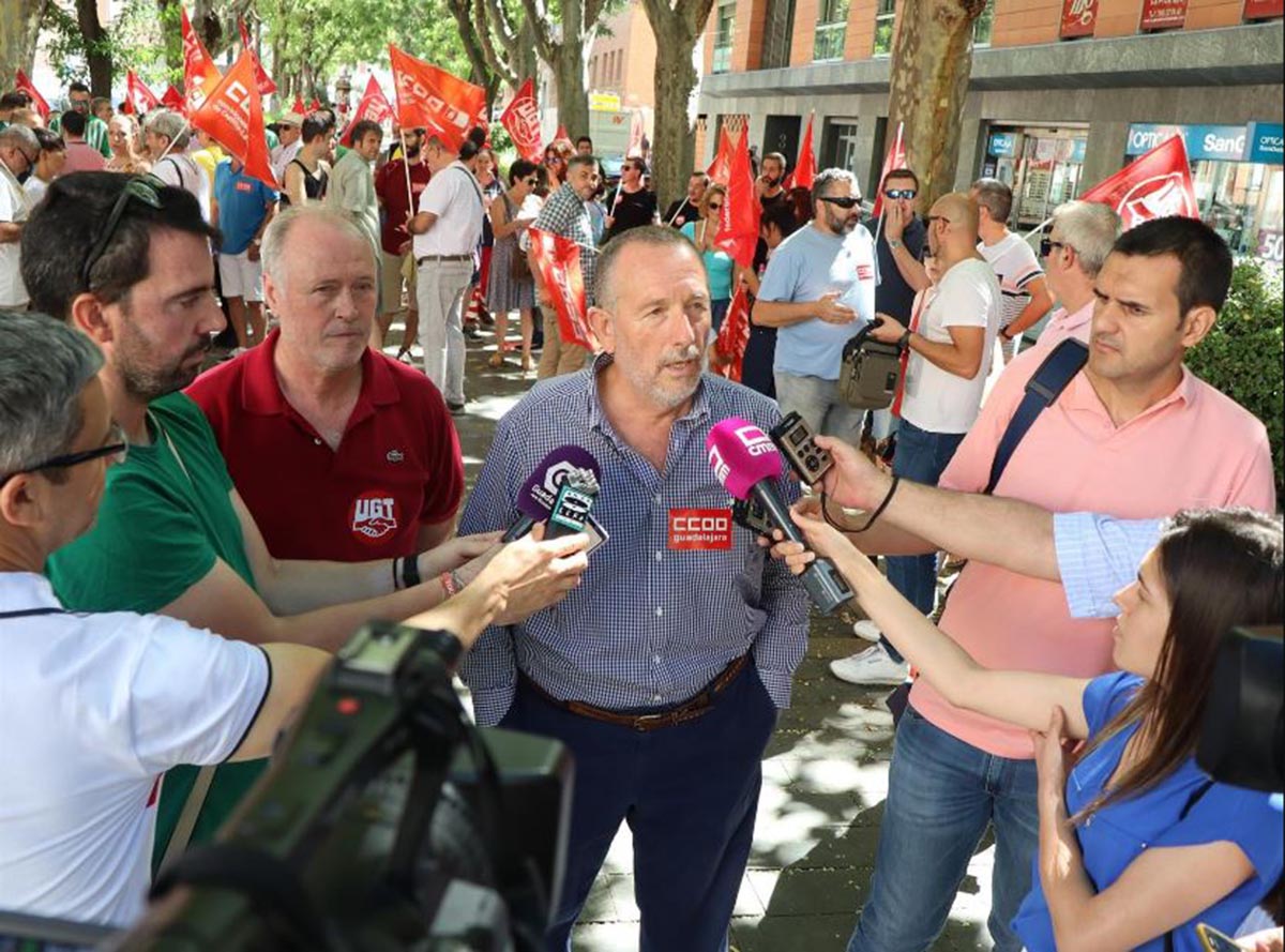 Manifestación de los sindicatos por la alta siniestralidad laboral en Guadalajara