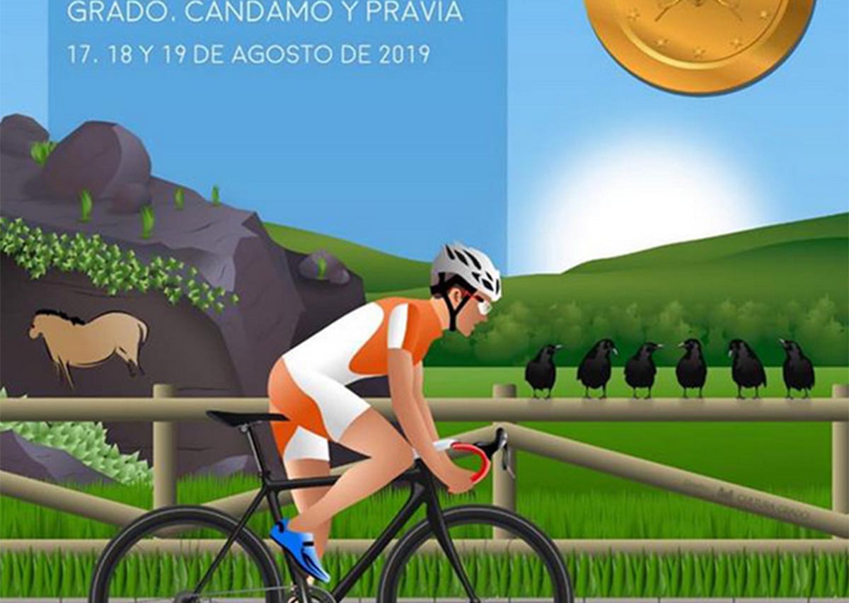 Detalle del cartel del Campeonato de España júnior y máster de ciclismo