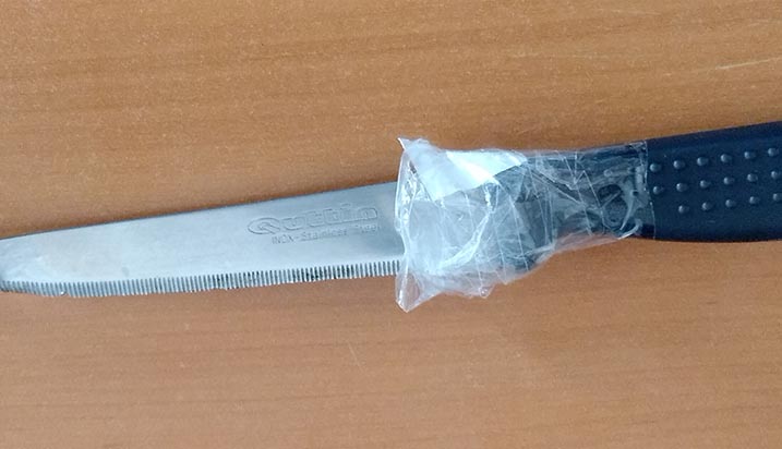 Cuchillo usado por dos ladrones aficionados en sus robos en Cuenca y Ciudad Real