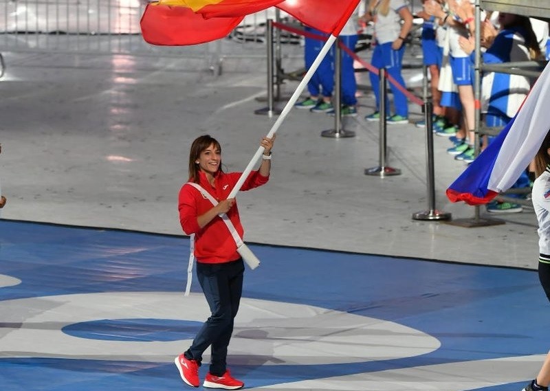 Sandra Sánchez fue la abanderada de España en los Juegos Europeos de Minsk.