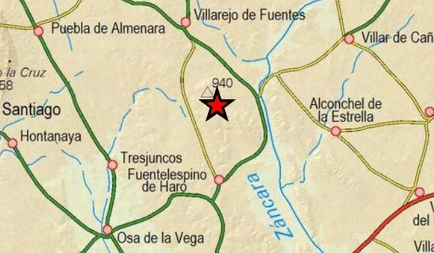 El terremoto se ha producido en la madrugada del domingo en Fuentelespino del Haro, en la provincia de Cuenca.