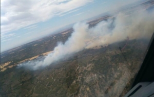Uno de los incendios declarados en Guadalajara.