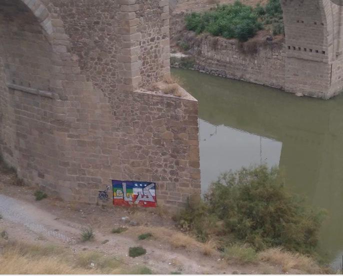 Pintada en el Puente de Alcántara.