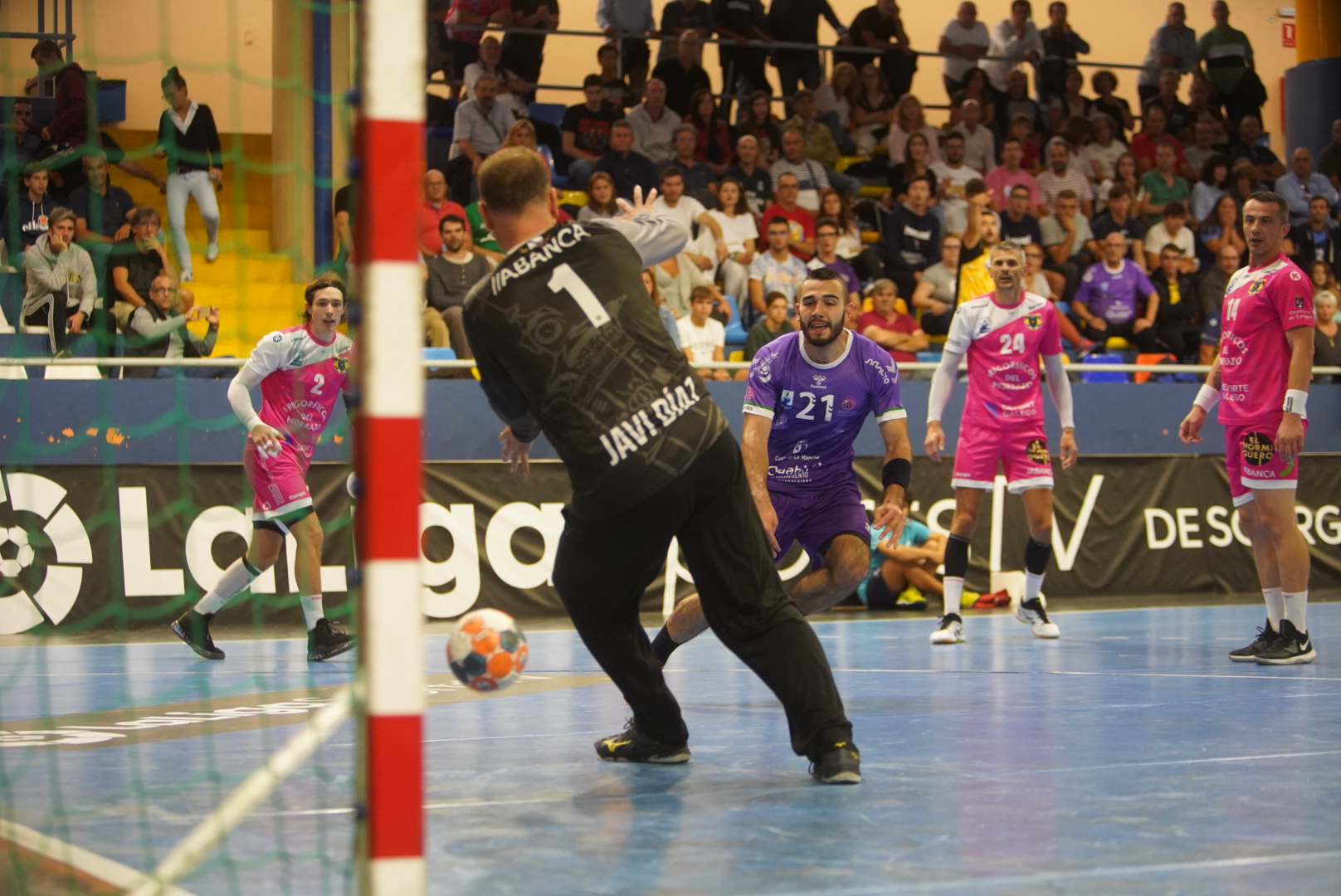 El Quabit Guadalajara (en foto de un partido anterior) cayó en la cancha del Ademar.