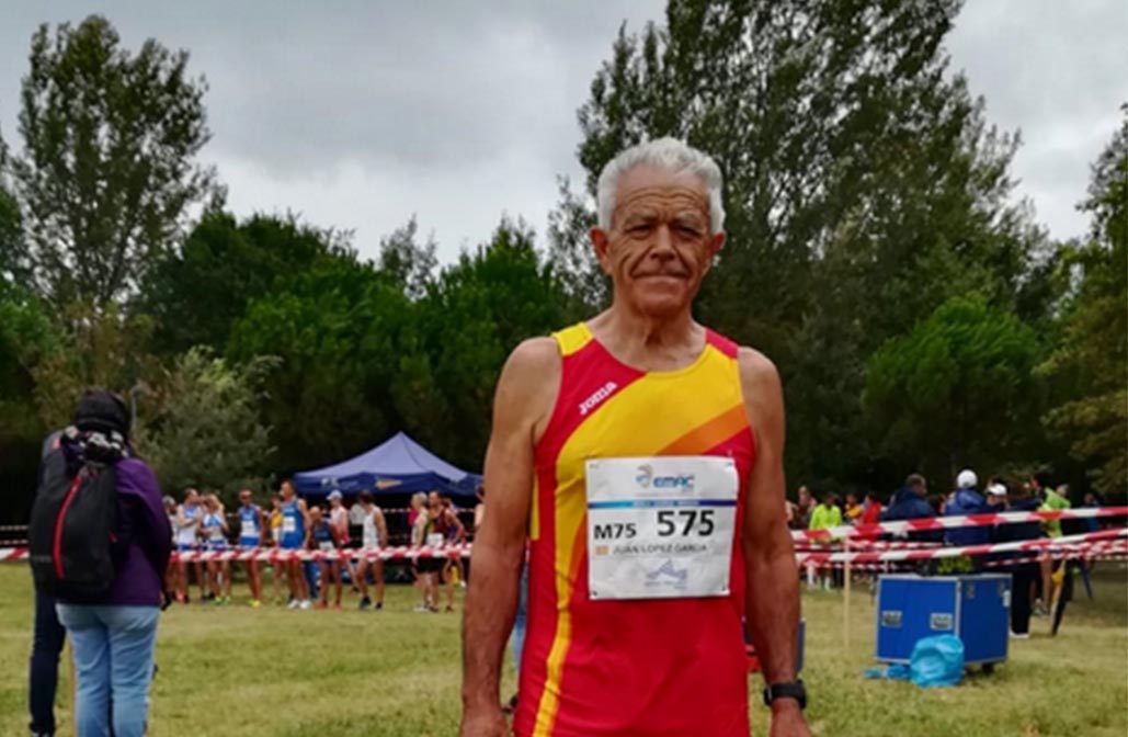 Juan López, campeón de Europa de cross (M75)