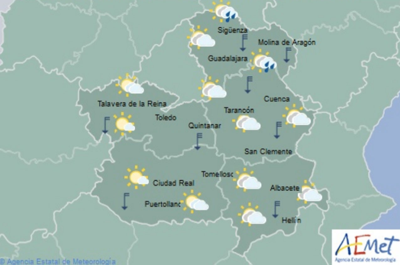 Previsiones de Aemet para hoy, martes 10 de septiembre.