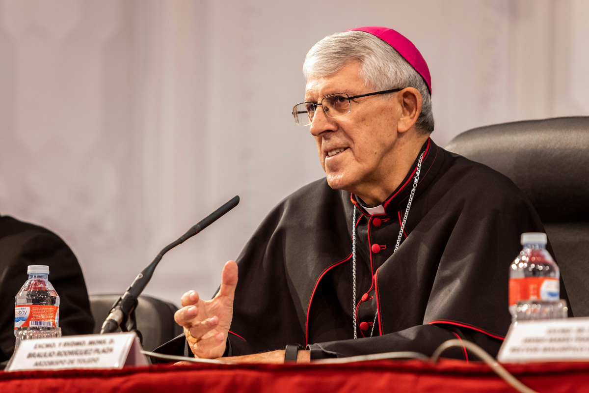 El arzobispo de Toledo ha reaparecido hoy tras su operación.